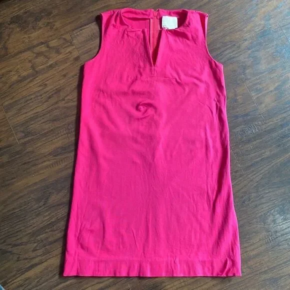 Kate Spade Bright Pink Keri Ponte Stretch Knit Sleeveless Shift Dress - Size 4 - Picture 4 of 12